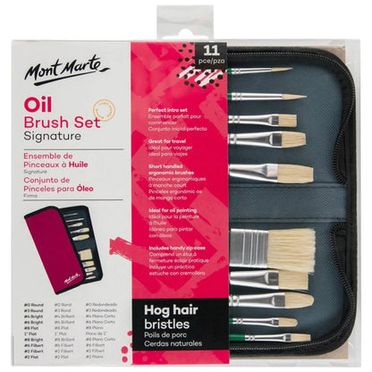 Mont Marte Brush Set In Wallet-Pack Of 11