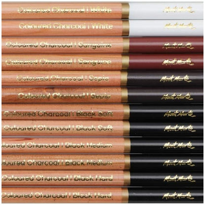 Mont Marte Coloured Charcoal Pencils - 12pcs*