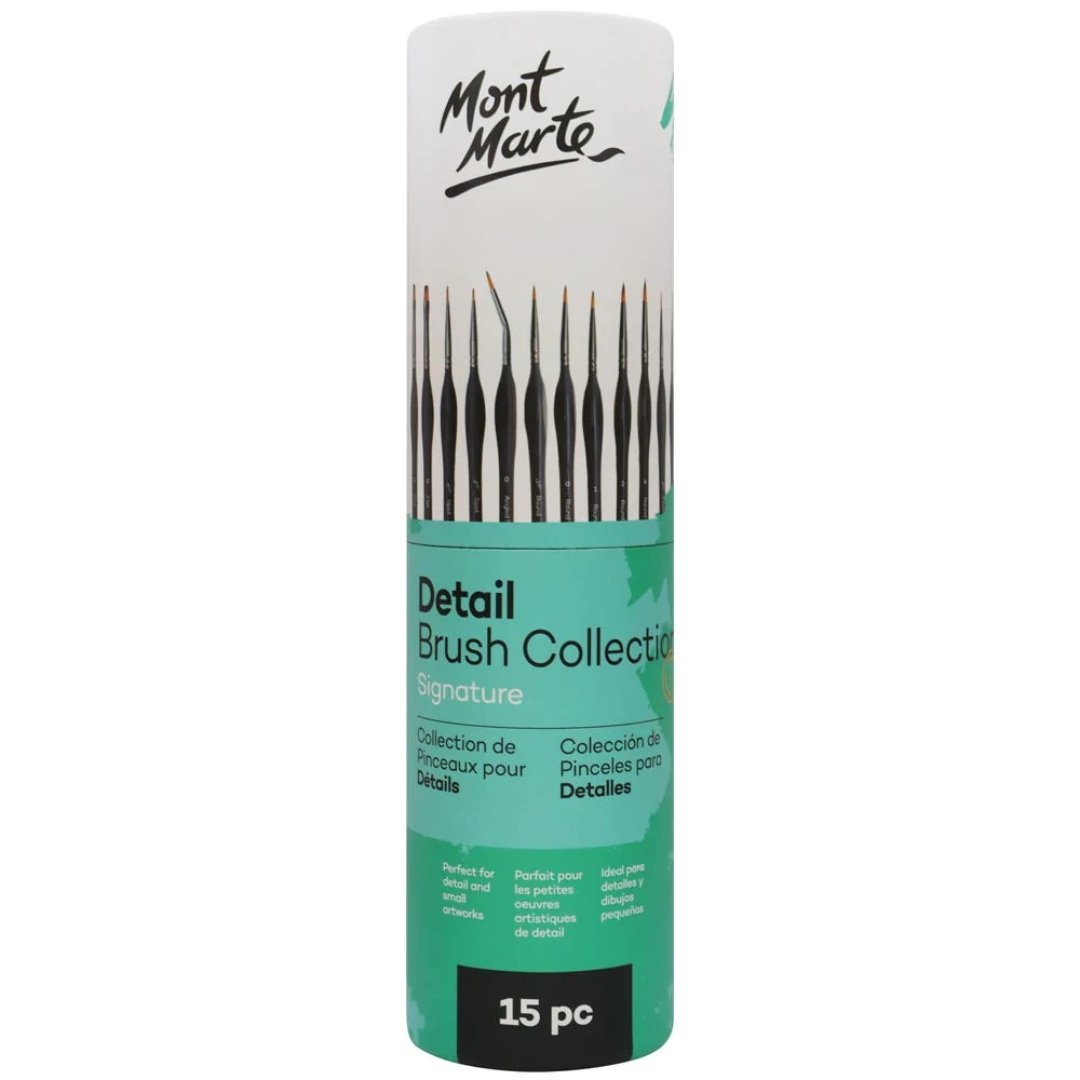 Mont Marte Detail Brush Collection Pack Of 15