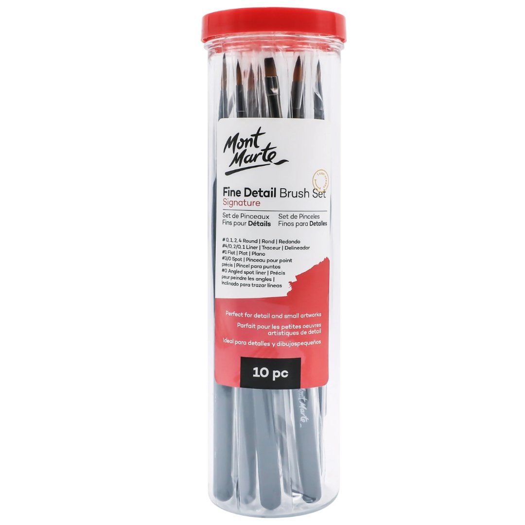 Mont Marte Fine Detail Brush Set Pack Of 10