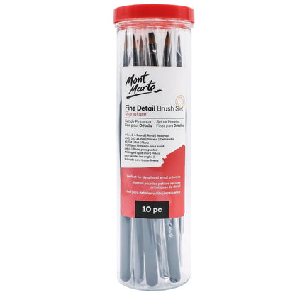 Mont Marte Fine Detail Brush Set Pack Of 10