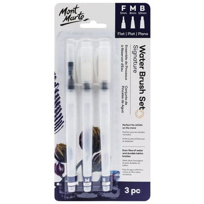 Mont Marte F/M/B Waterbrush Set (Pack Of 3)