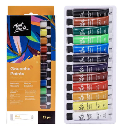 Mont Marte Gouache Paints 12pc x 12ml