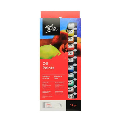 Mont Marte Oil Paints 12pc x 12ml