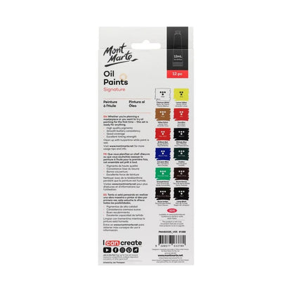 Mont Marte Oil Paints 12pc x 12ml