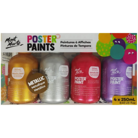 Mont Marte Poster Paints (Pack Of 4)