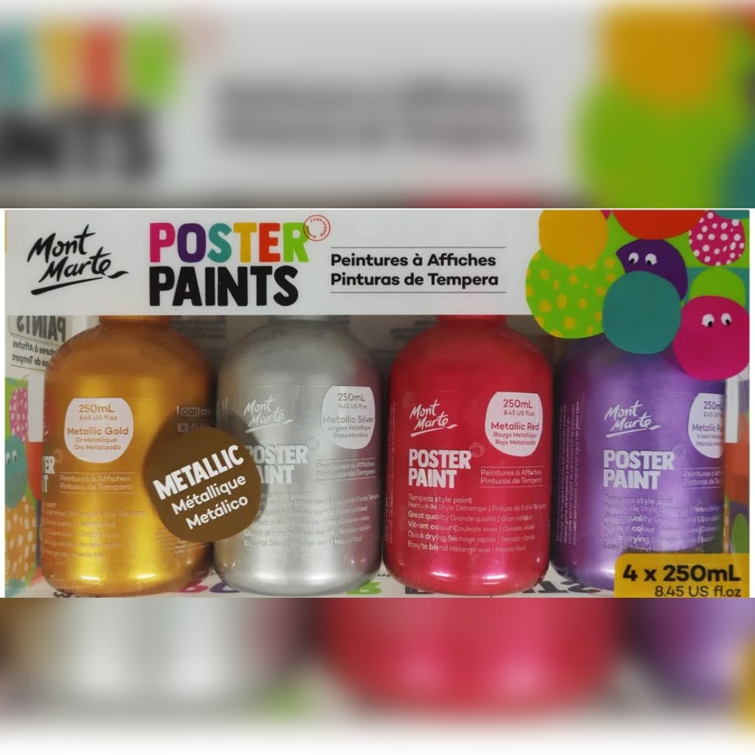 Mont Marte Poster Paints (Pack Of 4)