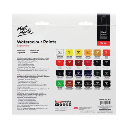 Mont Marte Water Colour Paints 12ml Set of 24