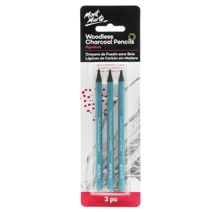 Mont Marte Woodless Charcoal Pencil Pack Of 3