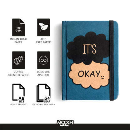 Mooch Its Ok Khaki Paper A6-Notebook