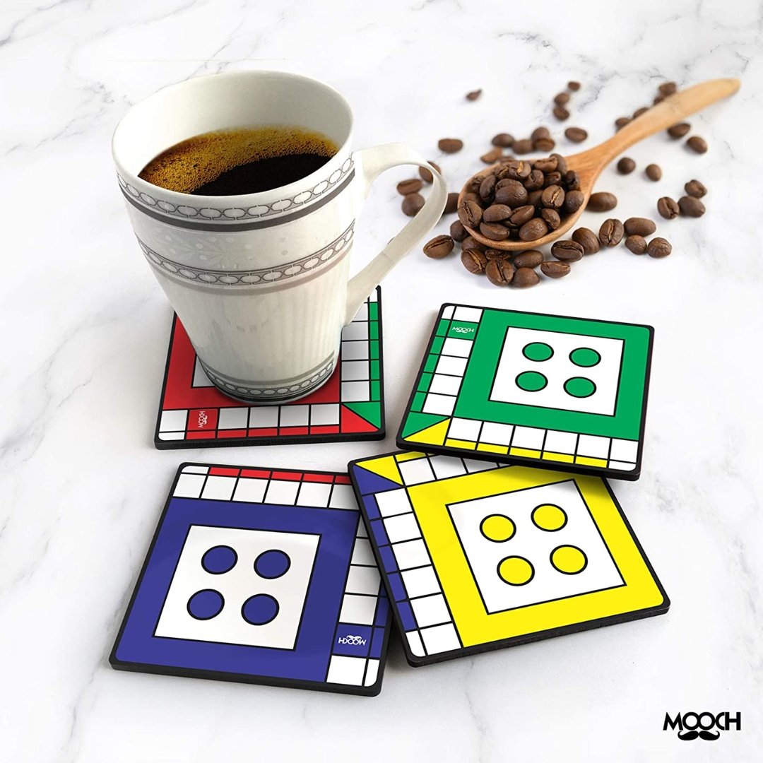 Mooch Ludo Coasters (Pack of 4)
