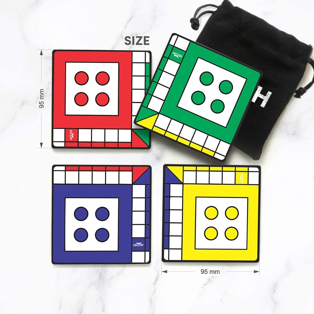 Mooch Ludo Coasters (Pack of 4)