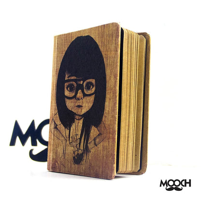 Mooch Nerd Girl Khaki Paper A6