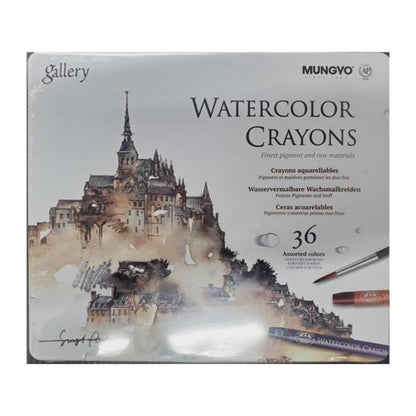 Mungyo Gallery Watercolor Crayons Tin Case Set Of 36