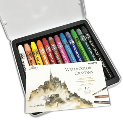 Mungyo Gallery Watercolor Crayons Tin Case Set Of 36
