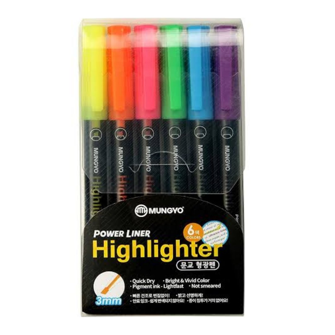Mungyo Powerliner Pen Liquid Highlighter Set