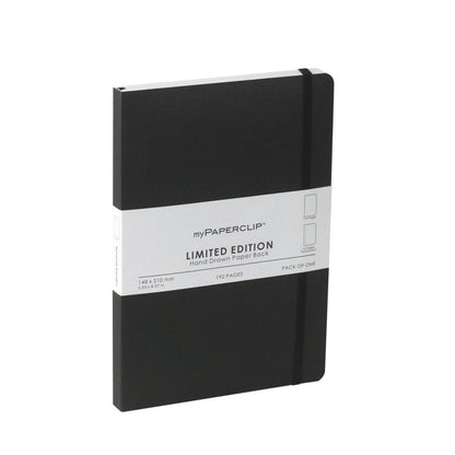 Mypaperclip Limited Edition Hand Drawn Paper Back Plain Notebook A5-Size