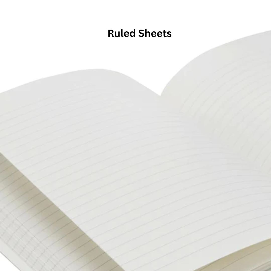 Mypaperclip Limited Edition Hand Drawn Paper Back Ruled Notebook  (A5-Size)