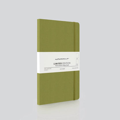 Mypaperclip Limited Edition Hand Drawn Paper Back Ruled Notebook  (A5-Size)