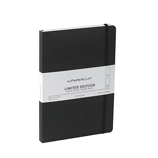 Mypaperclip Limited Edition Hand Drawn Paper Back Ruled Notebook  (A5-Size)