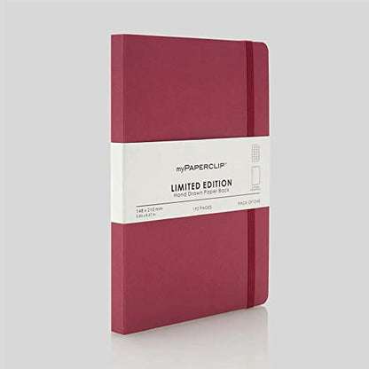 Mypaperclip Limited Edition Hand Drawn Paper Back Ruled Notebook  (A5-Size)