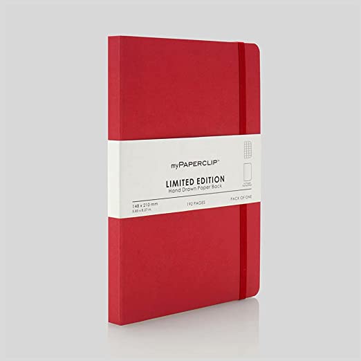 Mypaperclip Limited Edition Hand Drawn Paper Back Ruled Notebook  (A5-Size)