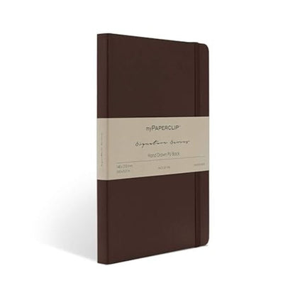Mypaperclip Signature Series Hand-drawn PU Back Notebook- Plain
