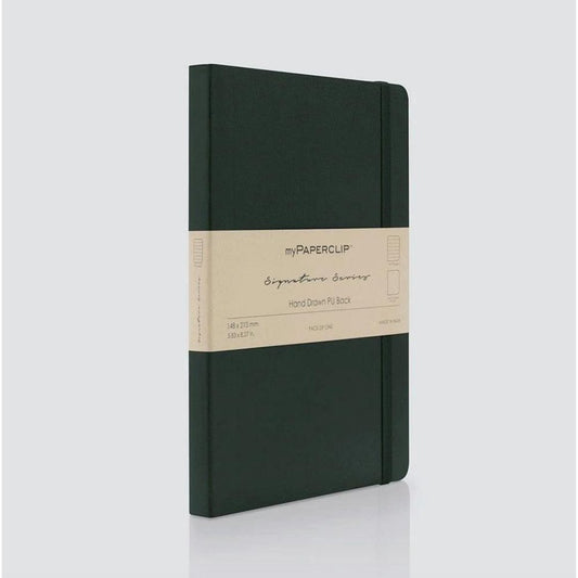 Mypaperclip Signature Series Hand-drawn PU Back Notebook- Ruled