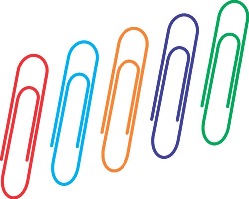 Oddy Paper Clips Colored (Pack of 2)
