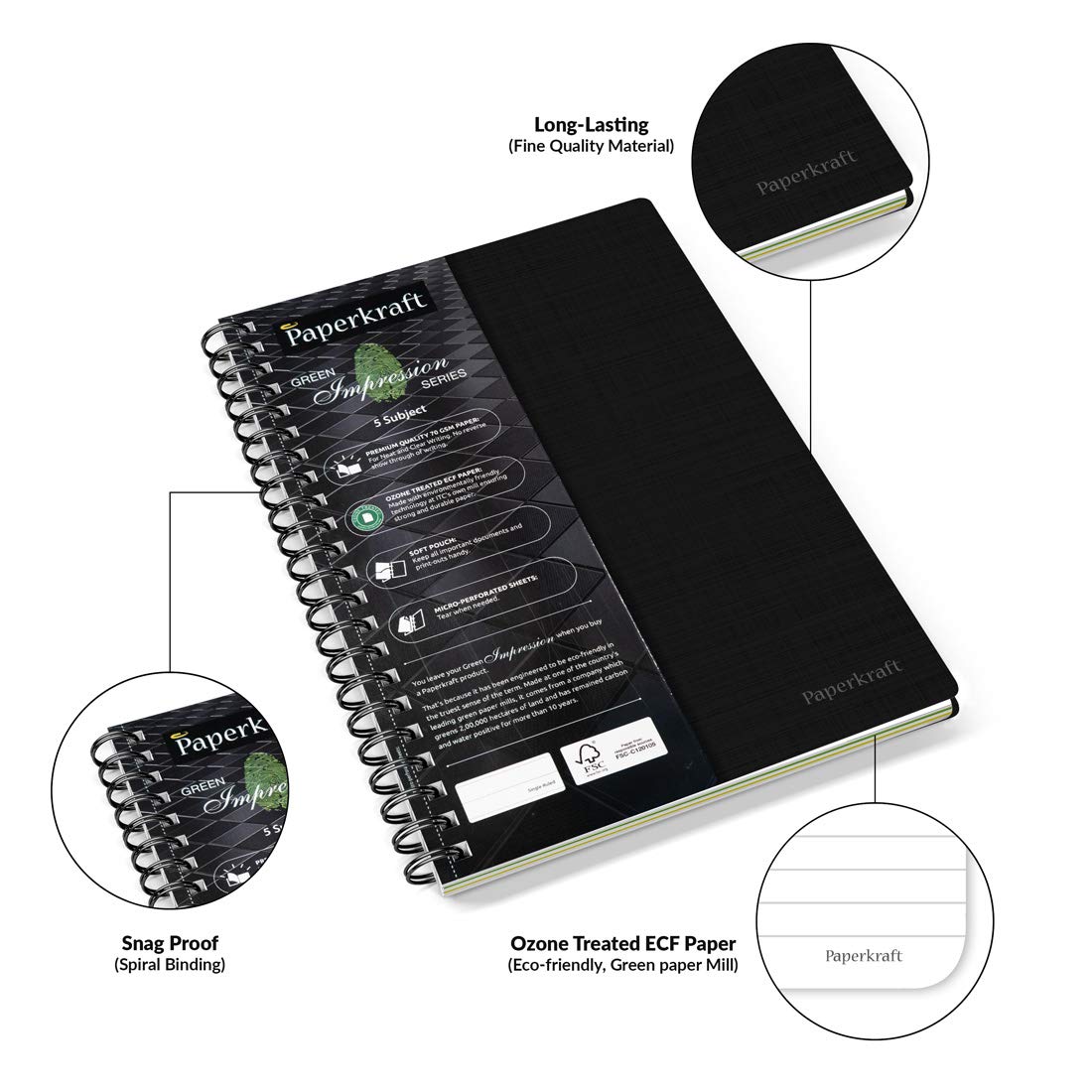 Paperkraft Impression Series 5 Subject Notebook