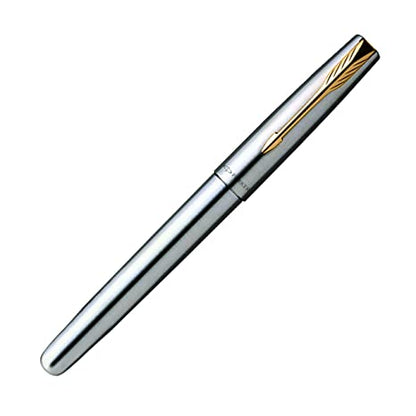Parker Frontier Stainless Steel Gold Trim Fountain Pen