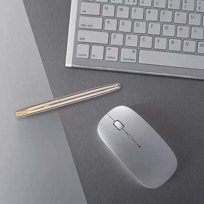 Parker Frontier Stainless Steel Gold Trim Fountain Pen