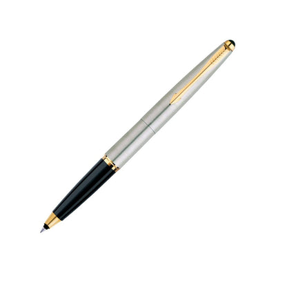 Parker Galaxy Stainless Steel Gold Trim Roller Ball Pen