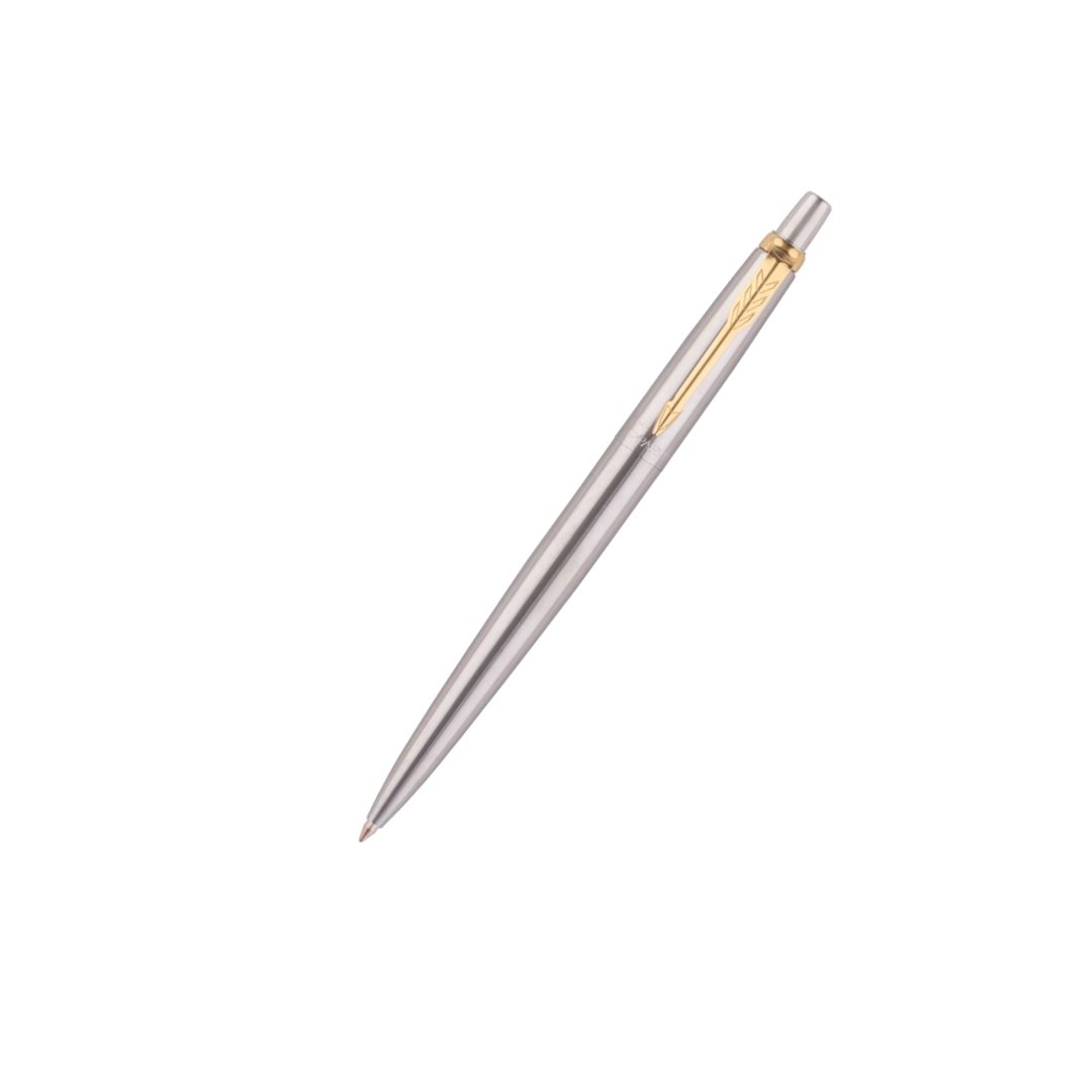 Parker Jotter London Stainless Steel Gold Trim Ball Pen