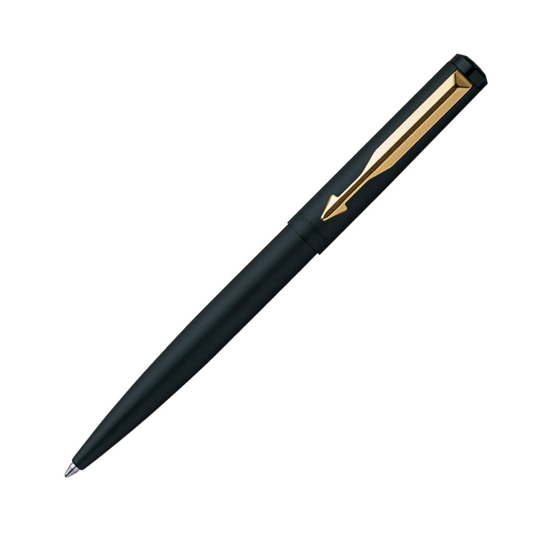 Parker Vector Matte Black Ball Pen Gold Trim