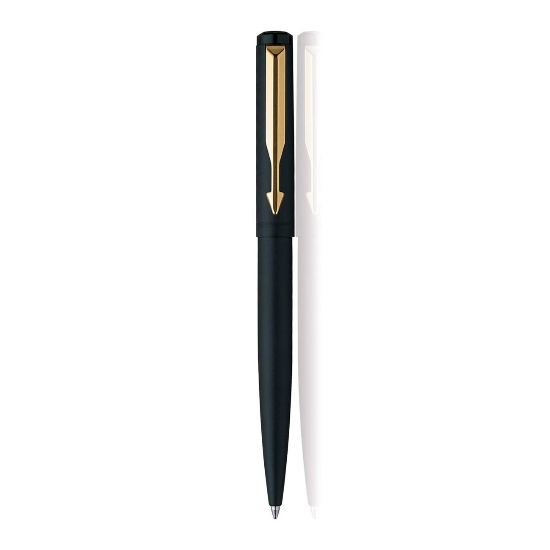 Parker Vector Matte Black Ball Pen Gold Trim