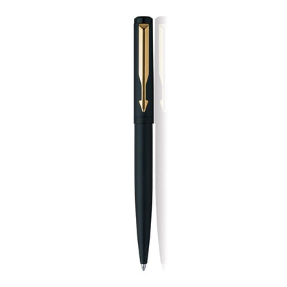 Parker Vector Matte Black Ball Pen Gold Trim
