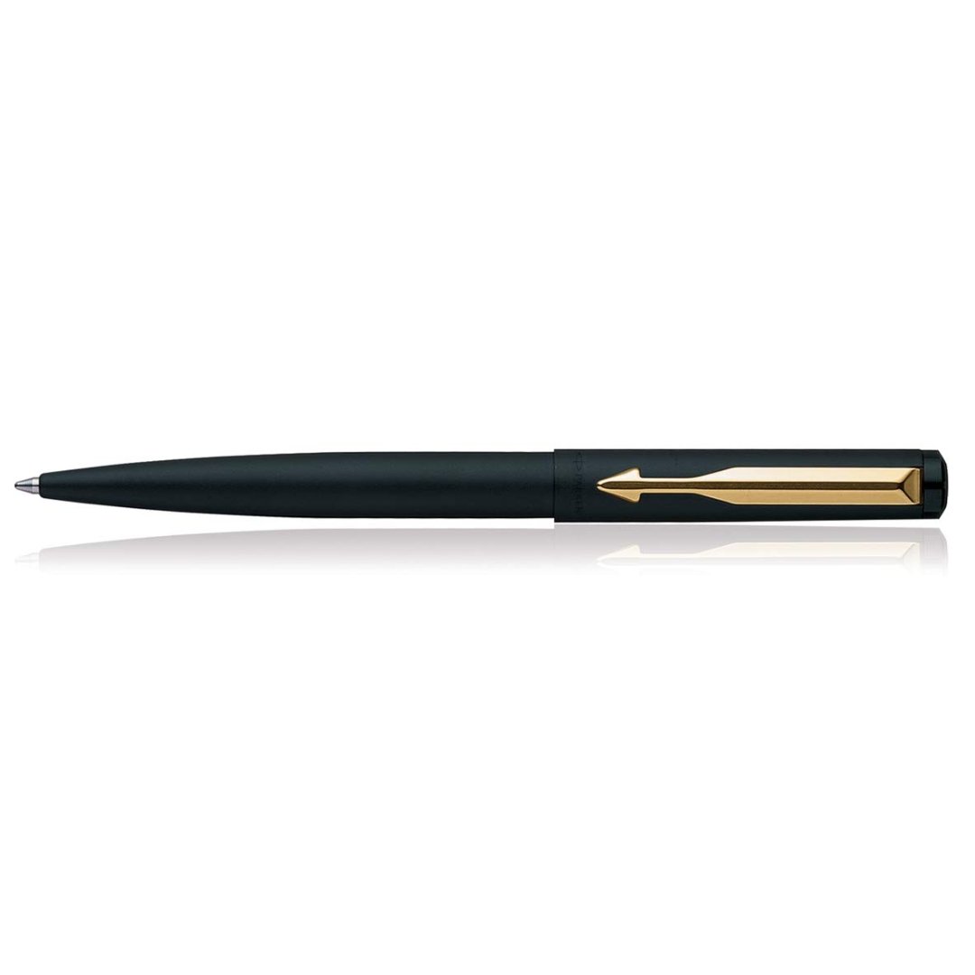 Parker Vector Matte Black Ball Pen Gold Trim