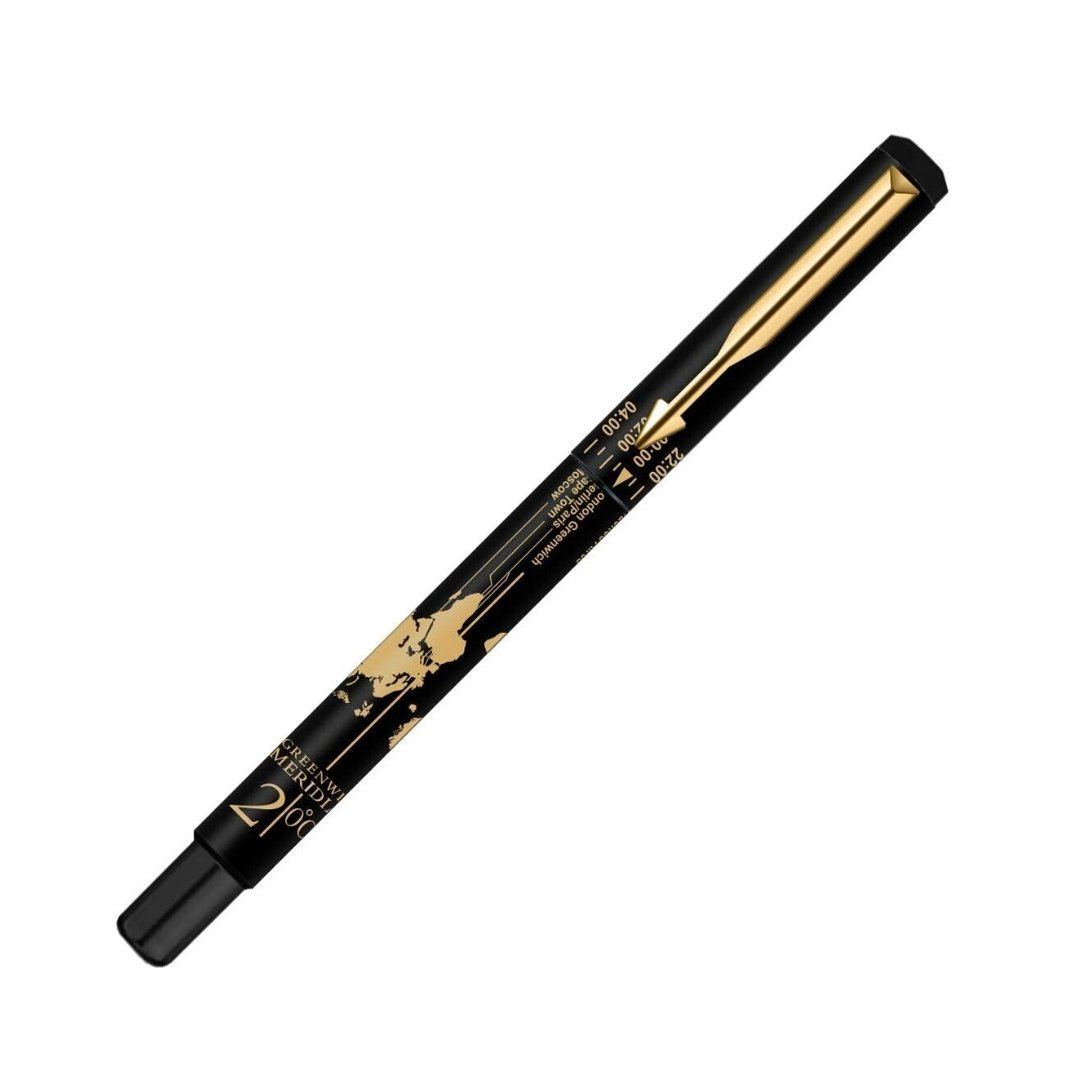 Parker Vector Timecheck Roller Ball Pen Gold Trim-Blue