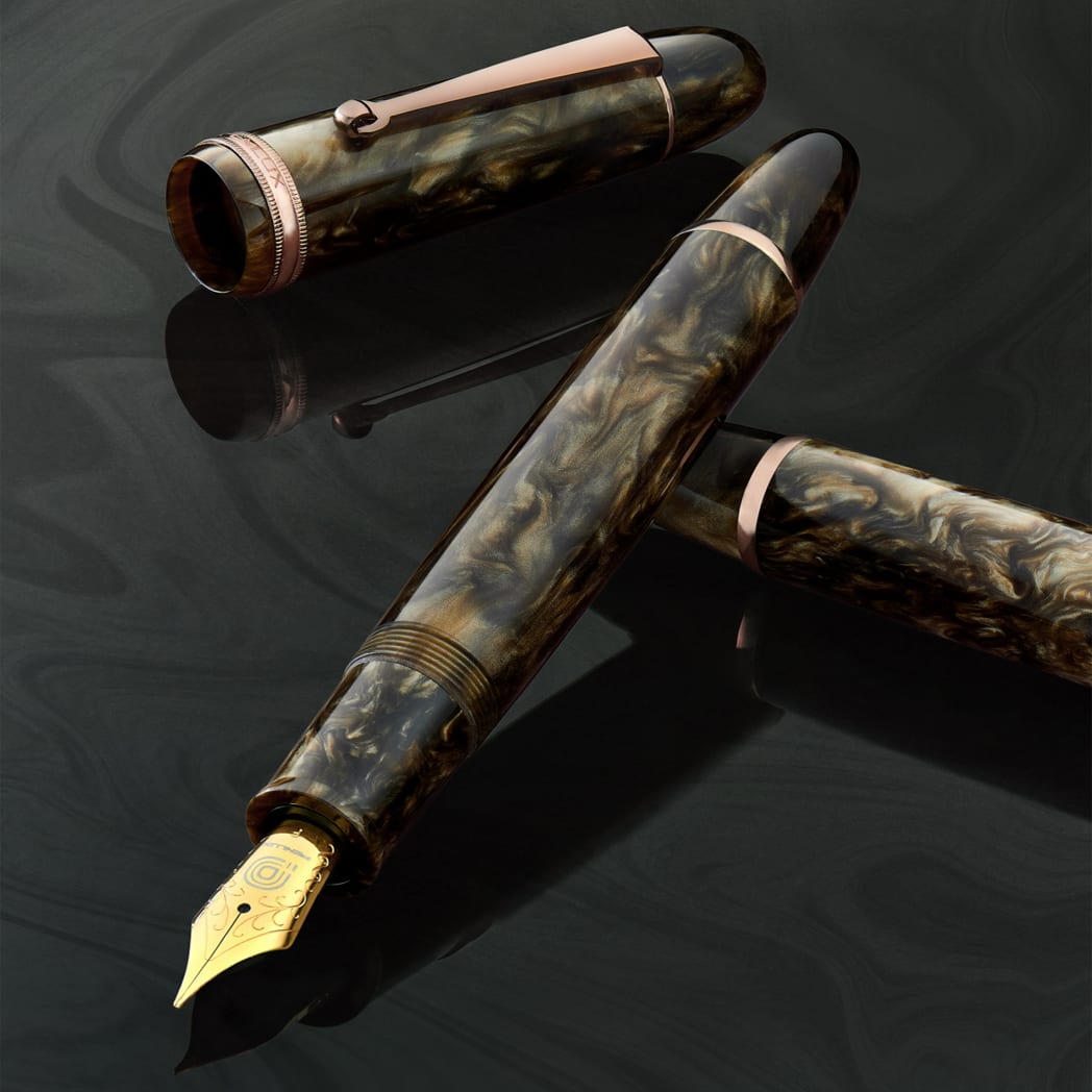 Penlux Grande Brown Wave Fountain Pen