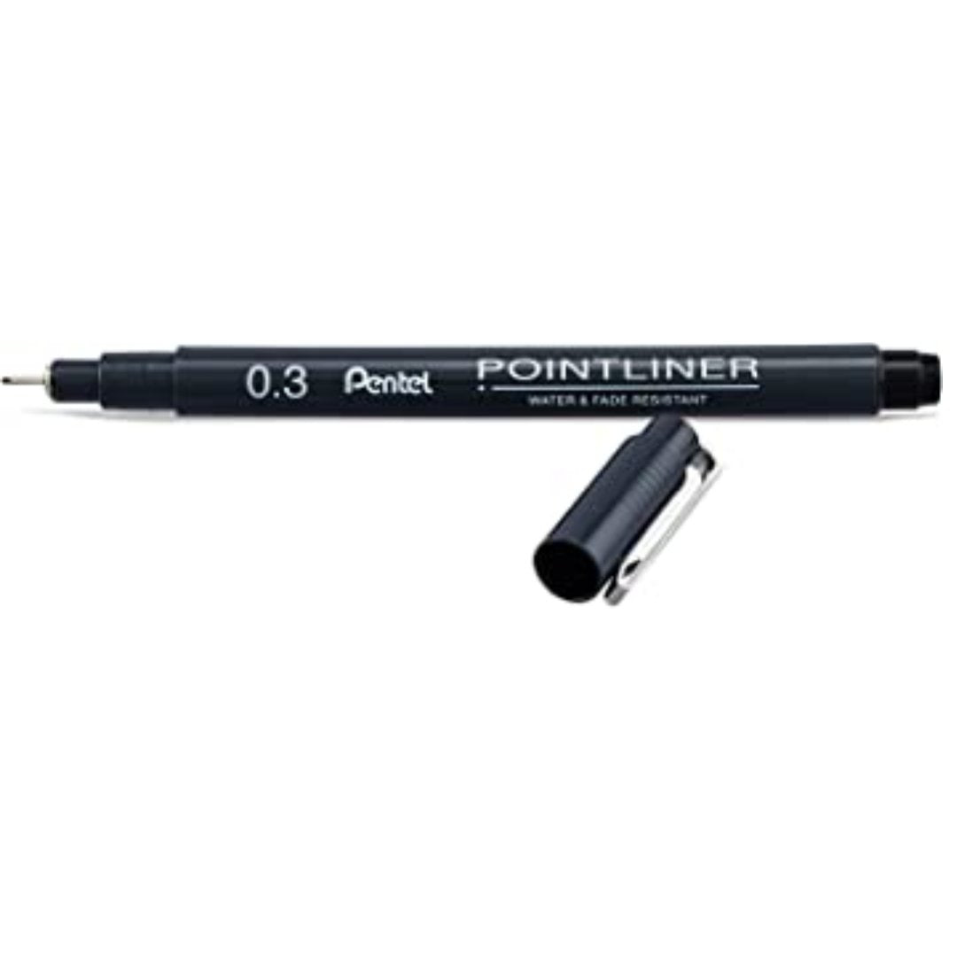 Pentel Pointliner Pigment Ink Pen (Calligraphy) 3pc Set