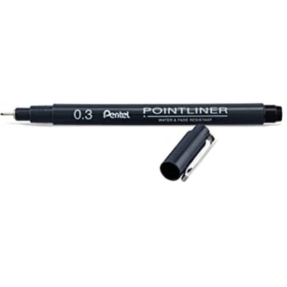 Pentel Pointliner Pigment Ink Pen (Calligraphy) 3pc Set