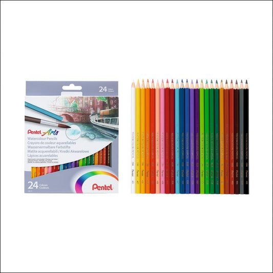 Pentel Water Color Pencils Set of 24 Pcs. (THAI)