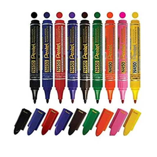 Pentel X-Tra Large Permanent Marker 5pc Set  (5CLR-1/FPVGE)