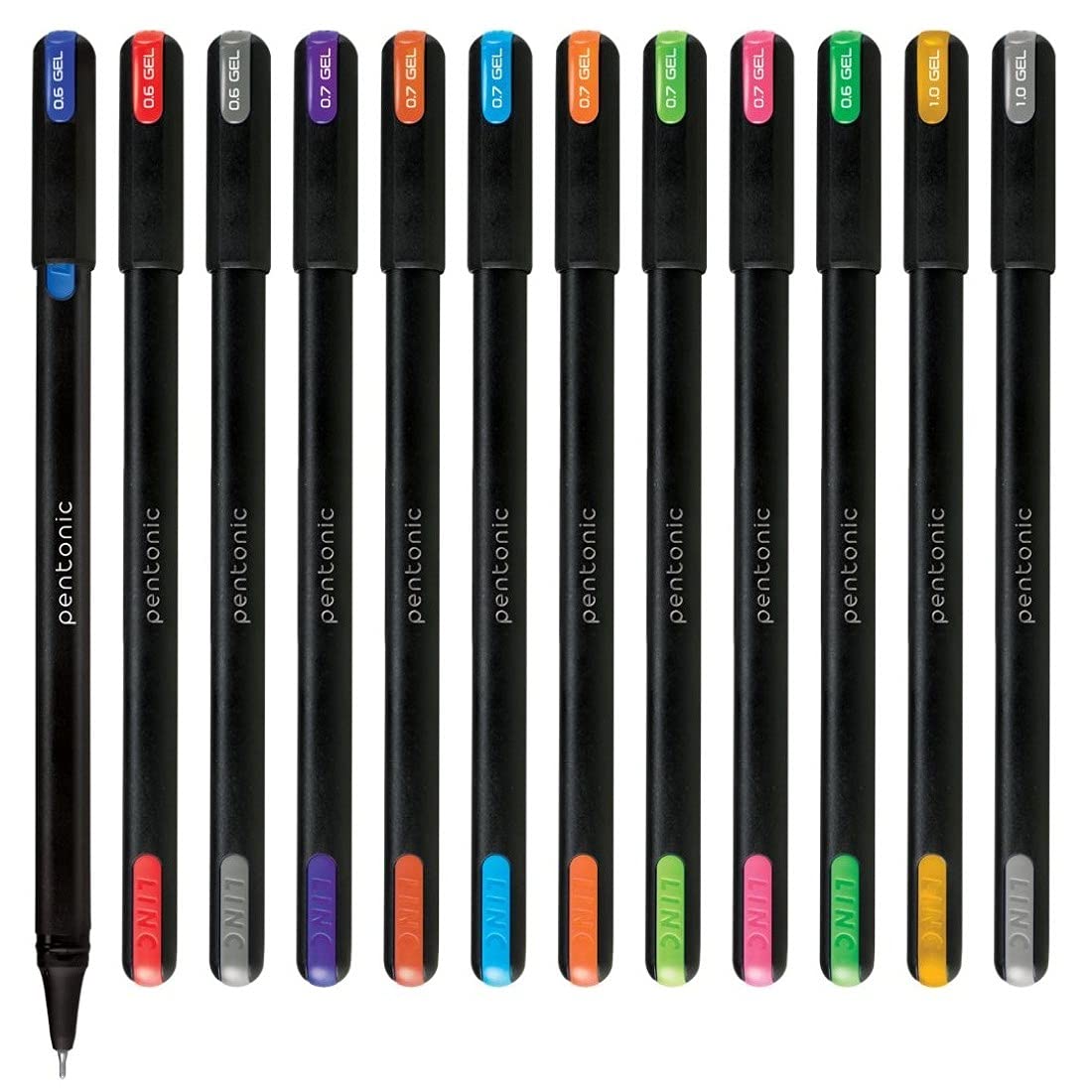 Pentonic Multicolour 0.6mm Gel Pen Set With Hard Box Case