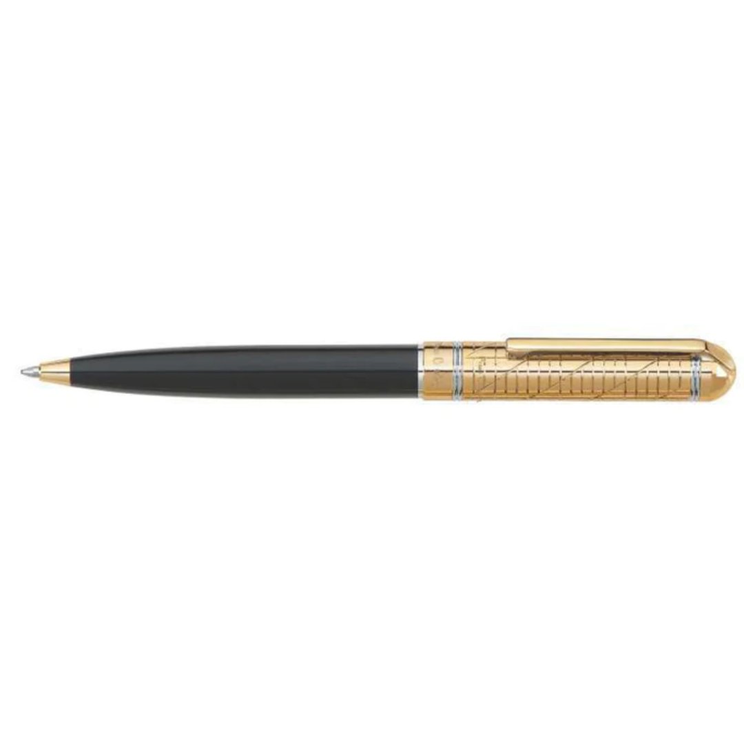 Pierre Cardin Crown Black & Gold Ball Pen