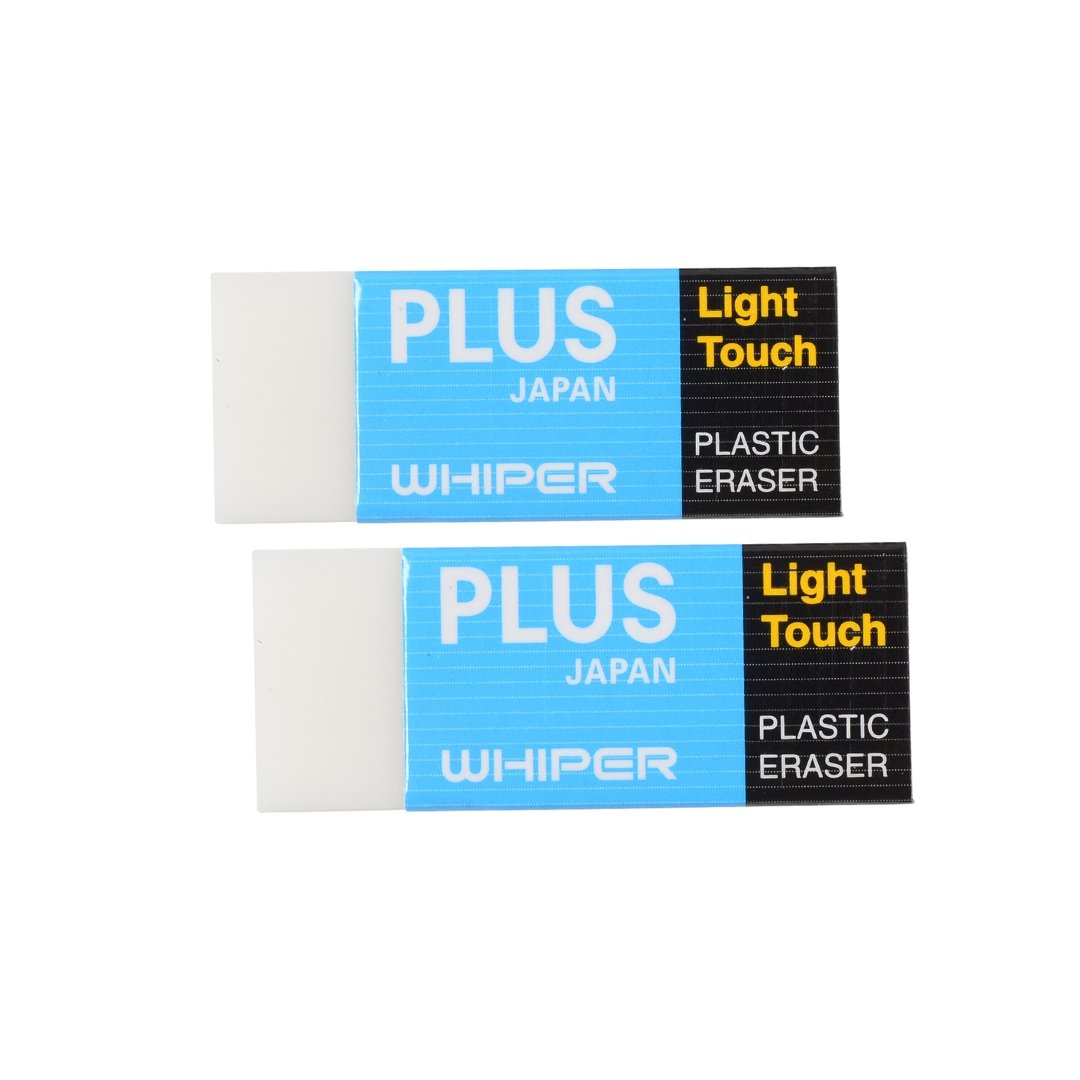 Plus Light Touch Plastic Eraser-Pack-Of-2