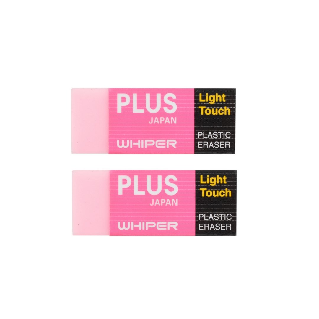 Plus Light Touch Plastic Eraser-Pack-Of-2