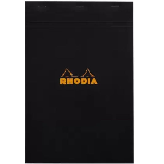 Rhodia Black Squared A4 Notepad