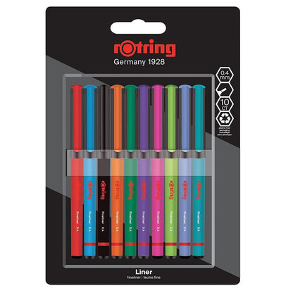 Rotring Fineliner Pens Pack Of 10